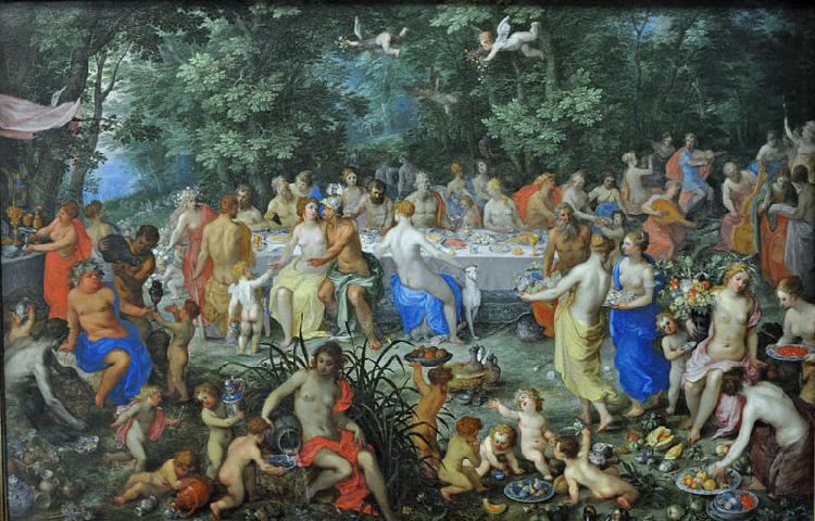 Hendrick van Balen the Elder The Wedding of Thetis and Perseus with Apollo and the Concert of the Muses, or The Feast of the Gods Norge oil painting art